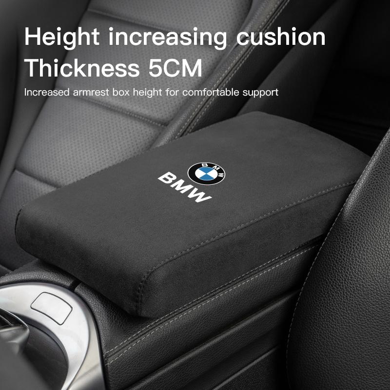 DSJW3 Car Suede Armrest Cover Cushion Armrest Box Protective Pad For BMW X1 X3 X4 X5 E46 E90 F20 E60 E39 F10 M1 M2 M3 M5 M6 E87 M E36
