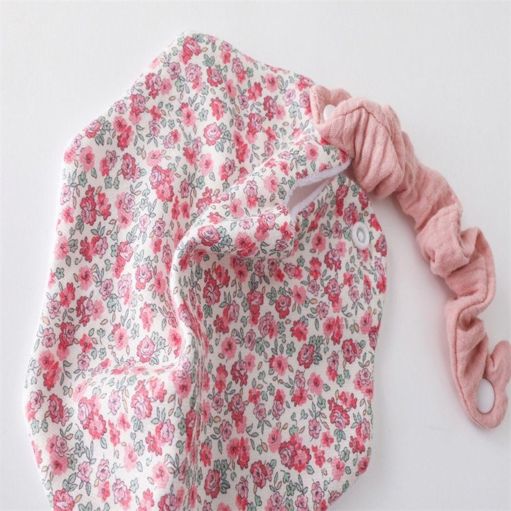 360-Degree Coverage Drool Bib Cotton Gauze Burp Cloth Soft Baby Feeding Bib  For Newborn Infants