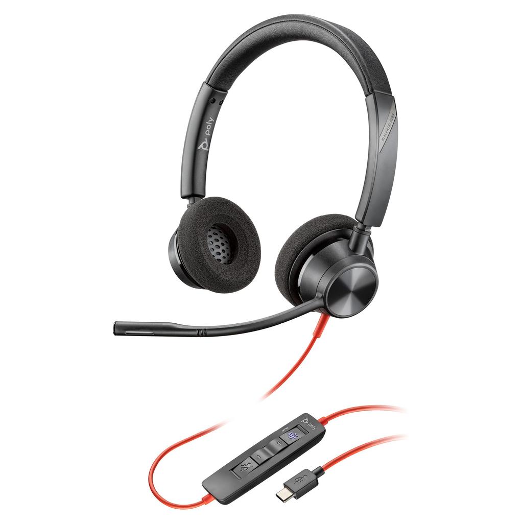 [Эксклюзив Amazon.co.jp] Проводные наушники Poly Blackwire 3320 (Подлинный отечественный продукт) USB-C Соединение Сертифицированный Microsoft Микрофон с Шумоподавлением