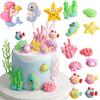 Торт «Подводный мир» Декор Русалка Подводный мир Товары для вечеринки Выпускной в детском саду День рождения в морской тематике Топпер для торта Декор
