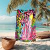 Cool Pink Panther Cartoon Print Beach Towel Beach Outdoor Camping Absorbent Bath Towel Quickdrying Swim Towel Outdoor Pool Towel Printing