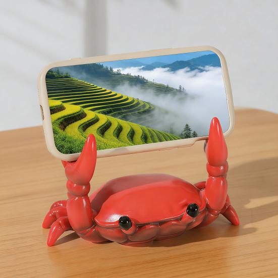 Держатель для мобильного телефона 3D Дизайн крабовой клешни Подставка для телефона Декоративная настольная подставка Стабильная поддержка для горизонтального и вертикального просмотра