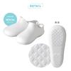 Aimedia Bath Bath Bathroom With Hook Comfortable Bath Boots Slippers, Boots, 23-26cm, White, Non-slip, Lightweight, Cleaning, Hole, Unisex,