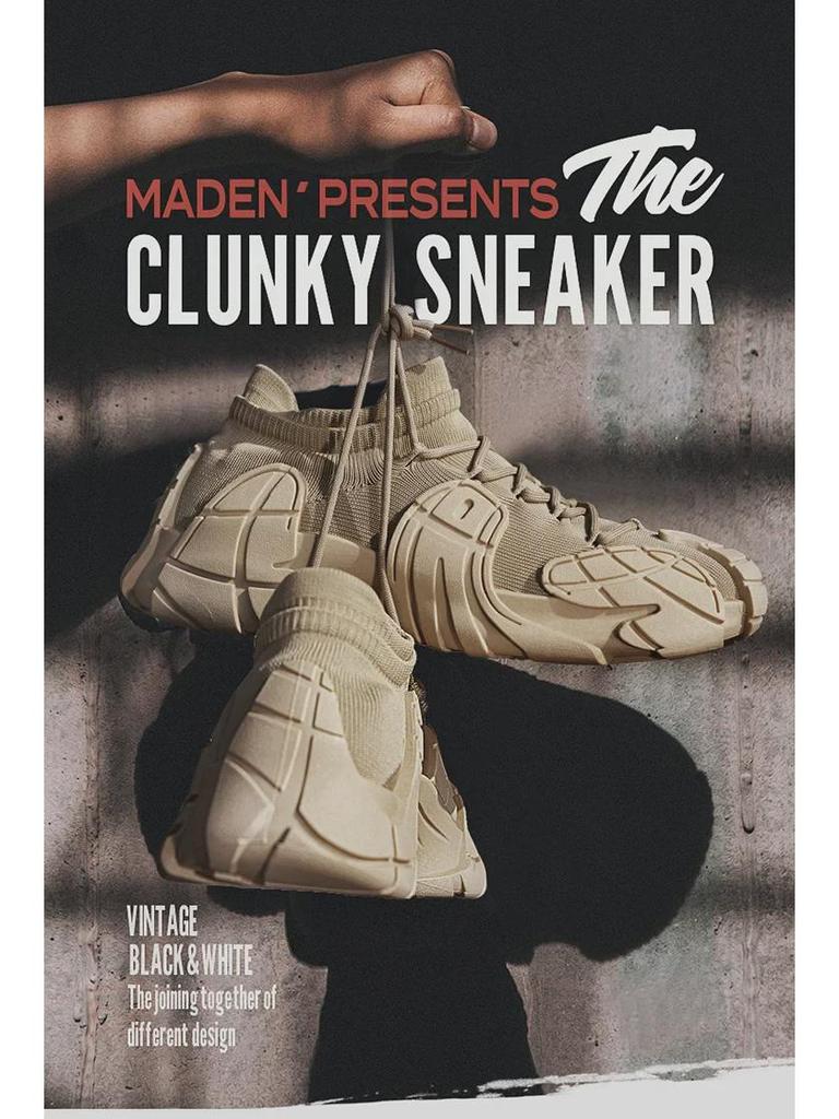 Лето 2024 г. Повседневная спортивная обувь для пар — дышащая, толстая подошва, в стиле носков Octopus для мужчин