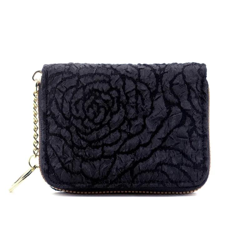 Flower Short Money Card Holder Wallets Ladies Mini Short Change Bag Female Card Coins Purse for Women