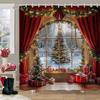 Christmas Gifts Shower Curtain Xmas Tree Winter Forest Cedar Nature Landscape Home Wall Hanging Fabric Bathroom Curtains Decor