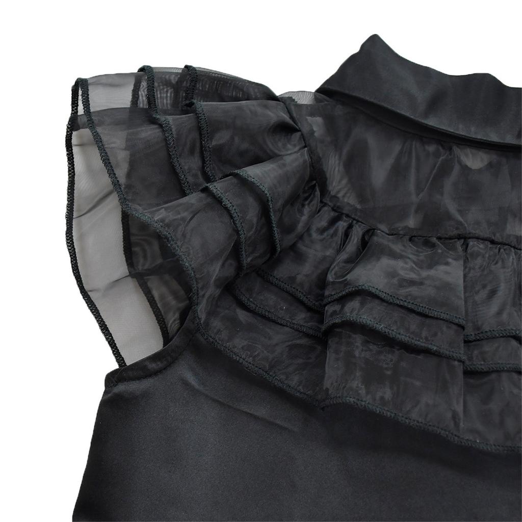 Женское платье, костюм для Хэллоуина, вечернее платье для косплея, черное платье из пряжи с поясом