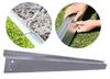 Bordure de gazon en métal avec guide-roue et fixation 9,5 cm x 120 cm, épaisseur 0,9 mm, alliage aluminiumminium-zinc