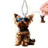Dog Car Ornaments For Rear View Mirror 2D Acrylic Automotive Interior Mirror Ornament Car Pendant Cute Ornament For Dog Lover