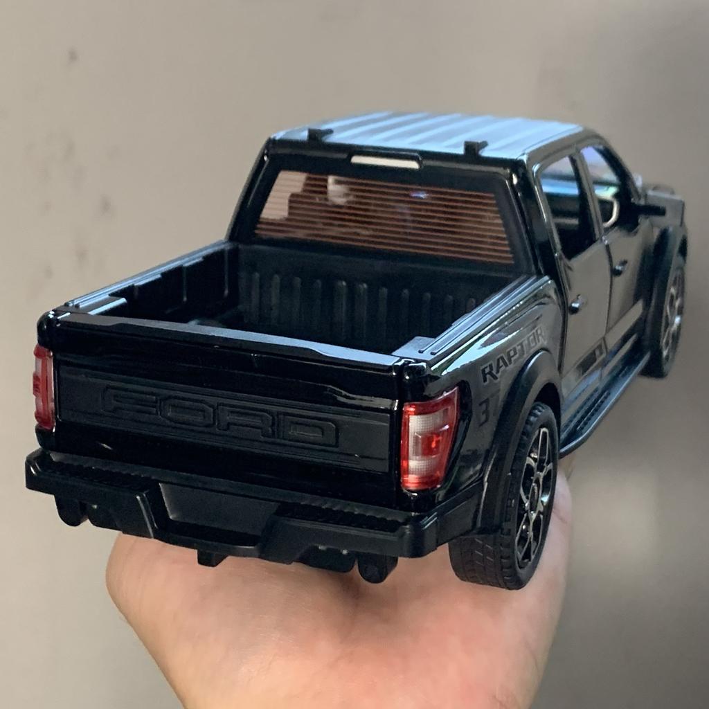 1:20 Форд Раптор F150 Пикап Игрушечная Модель Машины Со Звуком Светом Открывающимися Дверями Литая Металлическая Модель Коллекция Игрушек Друг
