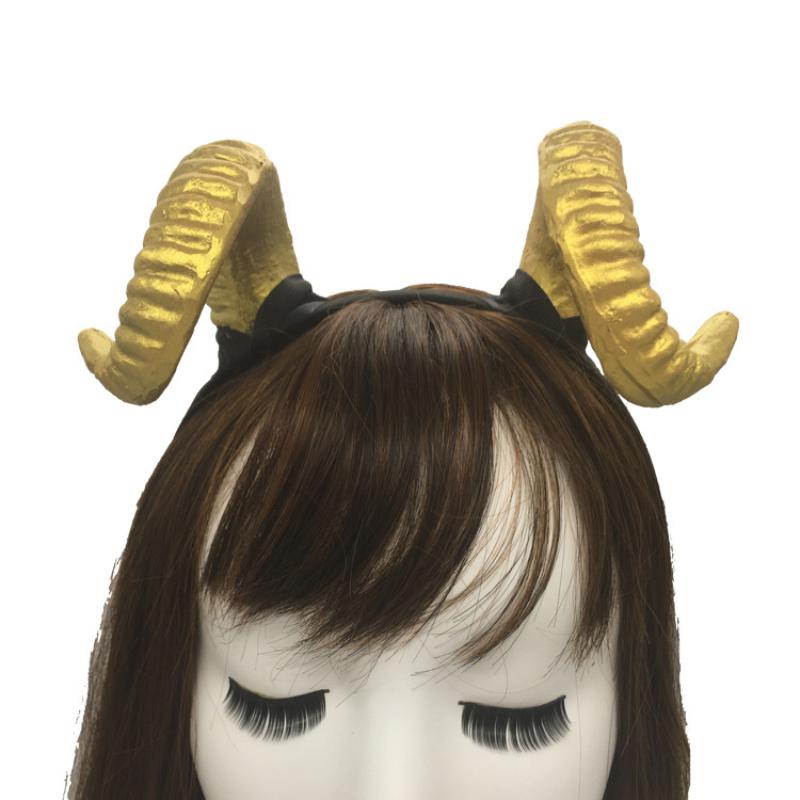 1 Piece Gothic Animal Sheep Devil Horns Headband Halloween Carnival Party Costume Props Demon Horn Headdress Cosplay Headwear