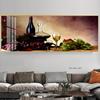 Modern Luxury Canvas Painting, Wine Glass, Sailing Boat, Decorative Paintings, Wall Art, Chinese Gold Decor for Living Room, Bedroom, Quadros