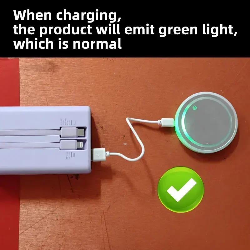 Colorful Car Luminous Water Cup Pad LED Car Interior Breathing Night Light Central Control Car Anti-skid Pad Ambient Light