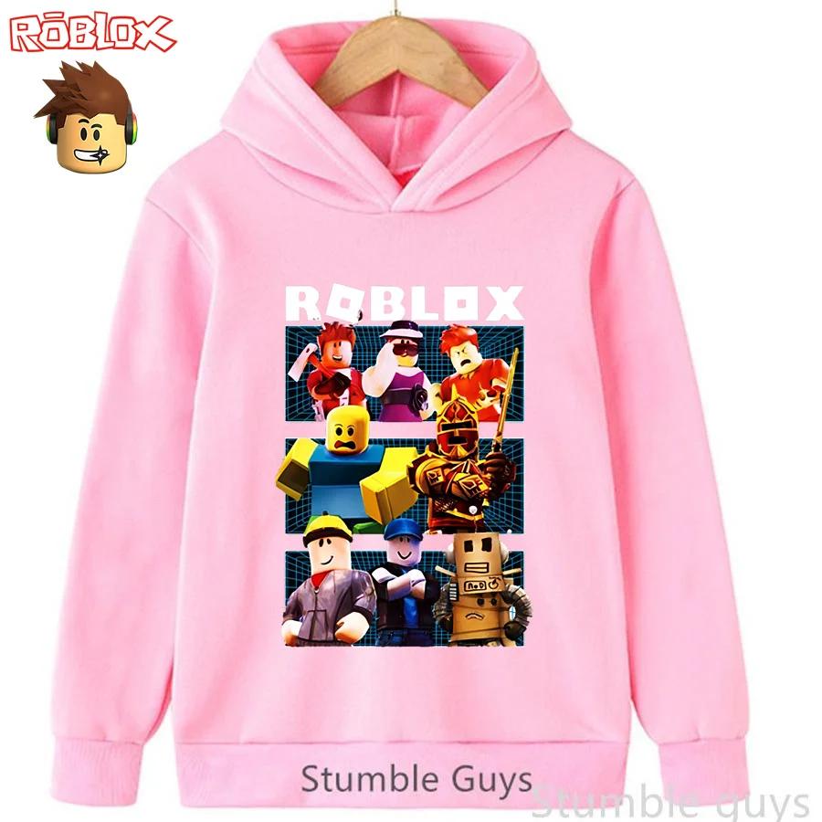 Детская толстовка Roblox 3-12 лет, осенняя, модная худи, 3D-принт игровых персонажей, для мальчиков и девочек, повседневная спортивная одежда