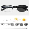 Smart Photochromic Near Sight Sun Glasses For Business Women Men Retro Metal Half Frame Myopia Eyewear Anti-Uv Minus Goggles