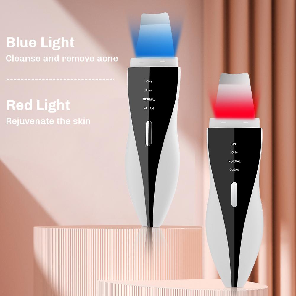 Ультразвуковой скраб для кожи, лопаточка для лица, отшелушиватель кожи лица, скребок и средство для удаления черных точек, очиститель пор, глубокое очищение лица