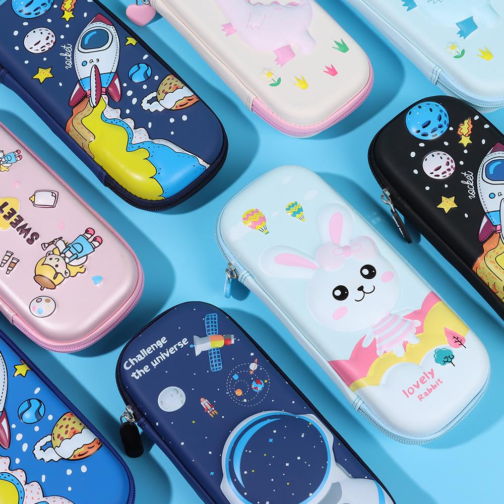 Pen Holder Stress Relief Squeeze Toy Pen Bag Push Bubble Cartoon 3D Pencil Case Fidget Toys