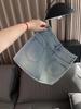 2024 Hot Rhinestone Denim Mini Skirt: Slimming Spicy Girl Summer Style for Women