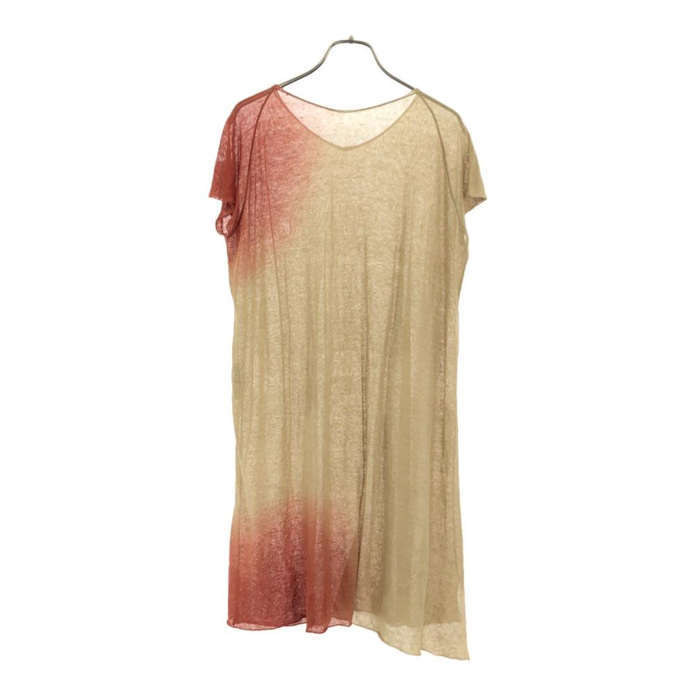JURGEN LEHL Linen Blend No Sleeve Tunic M Beige X Red Series Women Used