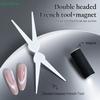 Dual Ended French Cat Eye Magnet Tool Y-Shaped Plate Magnetic Auxiliary Tool Gel Polish Magnet Rod Tool