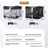 45L Multi-Capacity Aluminum Motorcycle Tail Box - Quick Release, Multiple Colors