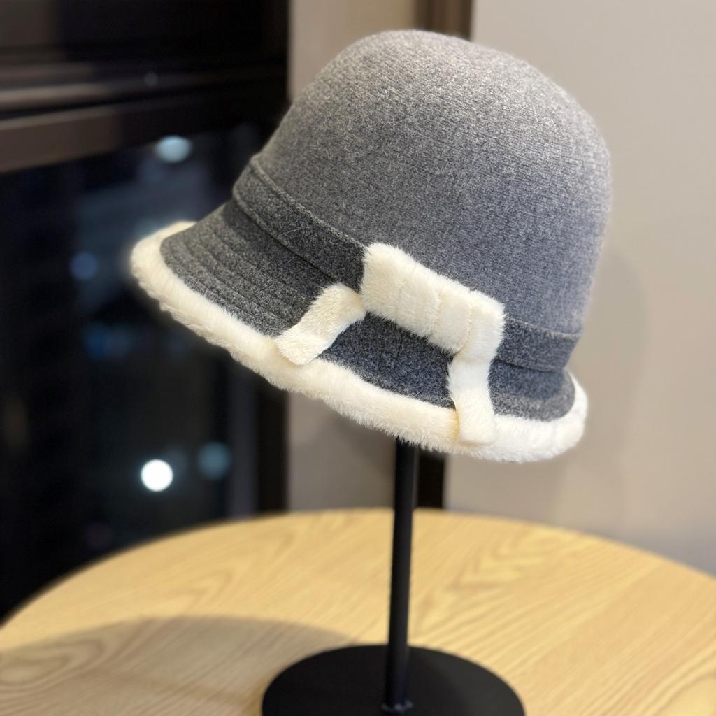 Korean Style Color Matching Autumn and Winter New Hats for Women Fashionable Mom Fisherman Hats Winter Versatile Basin Hats Trendy Warm Bucket Hats