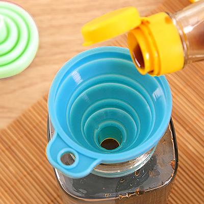 Силиконовый гель, практичная складная воронка, бункер, кухонный инструмент, гаджет