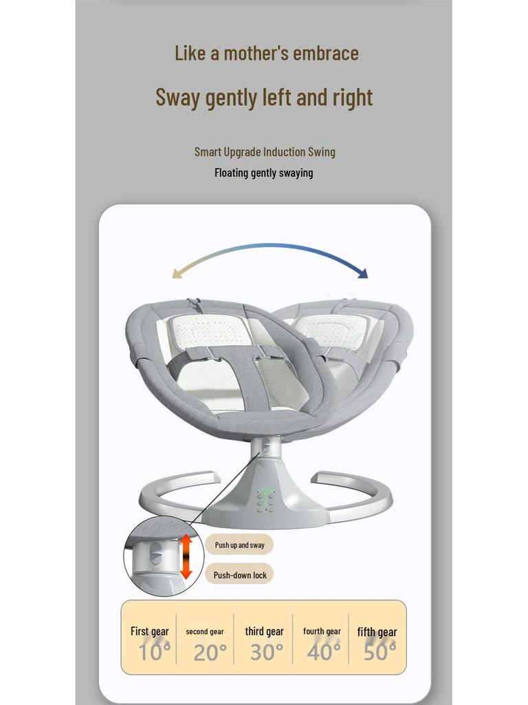 Многофункциональное электрическое кресло-качалка для младенца: Кресло-реклайнер для новорожденных для сна.
