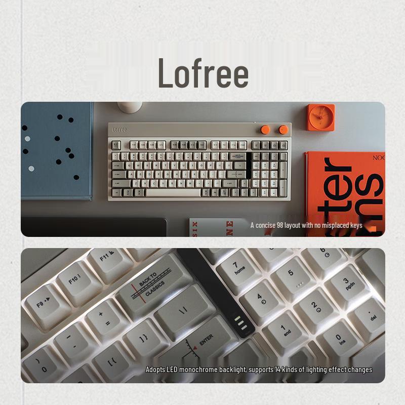 Механическая клавиатура LOFREE OE918 с 98 клавишами, с возможностью горячей замены