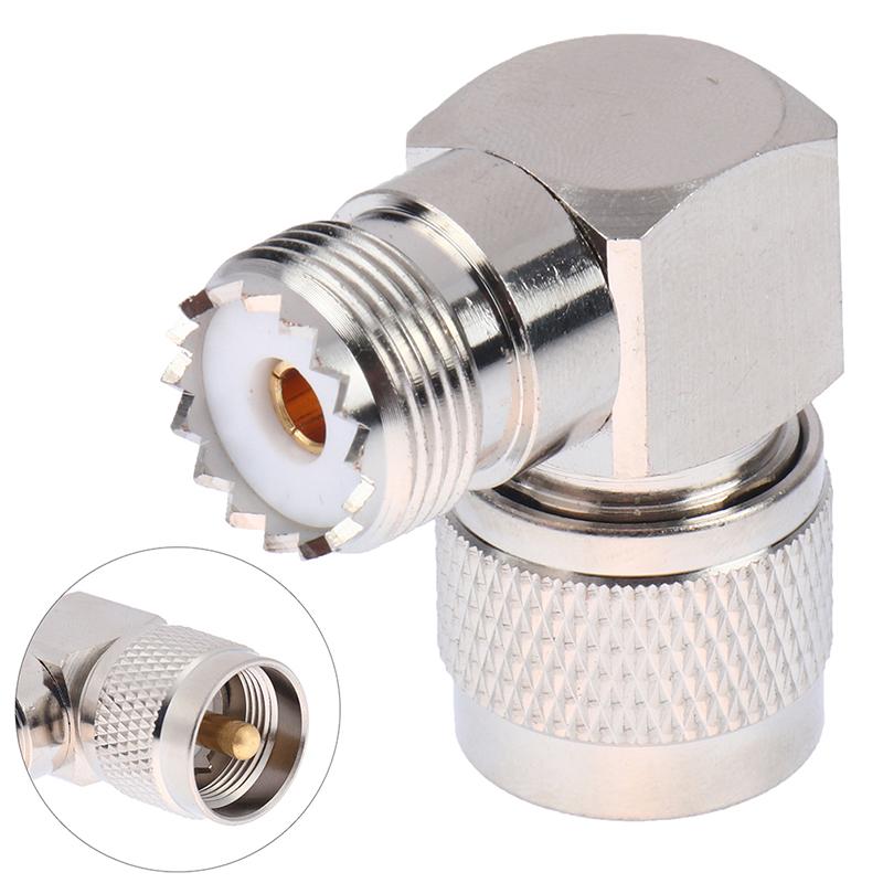 UHF Male PL-259 PL259 на UHF Female SO-239 SO239 Угловой 90 RF Адаптер разъем
