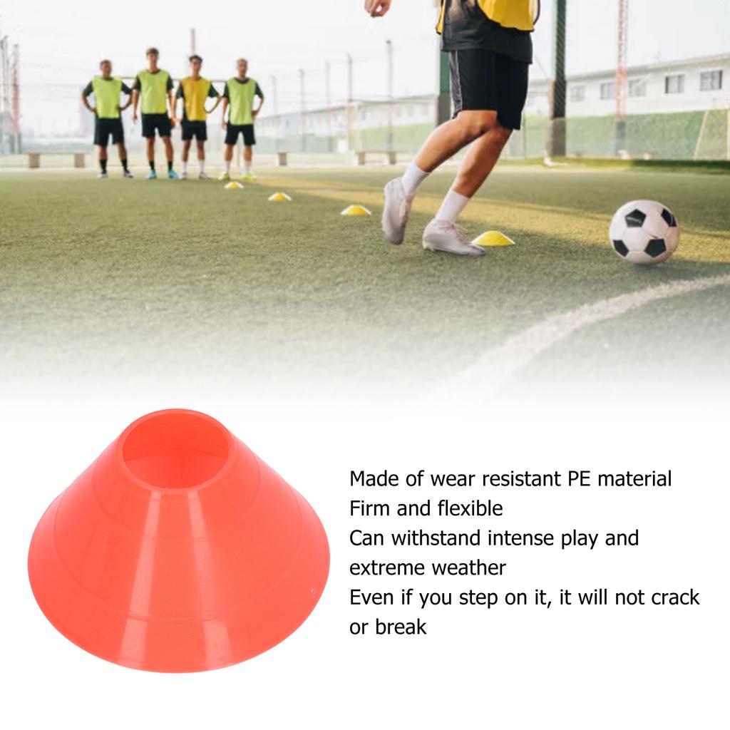 20PCS Football Training Markers Multifunction PE Soccer Training Disc Cone Set for Kids Novice Outdoor
