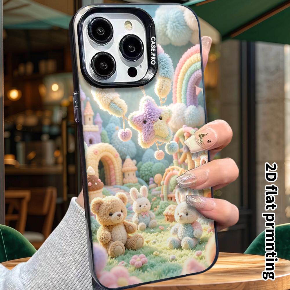 Чехол для телефона: 2D плоский, подходит для защитного чехла iPhone 18 17 16 15 14 13 12Pro, парк аттракционов с конфетами, идеальный подарок на Рождество и Хэллоуин