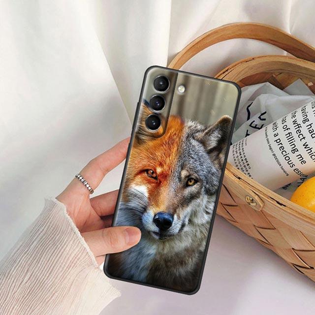Милый Чехол для Телефона с Животным Лисой Для Samsung Galaxy S24FE S23 5G S20 S21 FE S25 S22 Ultra S24 Plus Чехлы Мягкий ТПУ Силиконовый Чехол Лисы