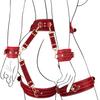 Сексуальные наручники Набедренная манжета Поясная портупея Секс-игрушка СМ Раб Фетиш Наборы Наручники для рук Повязка на глаза Регулируемые Наручники Набор
