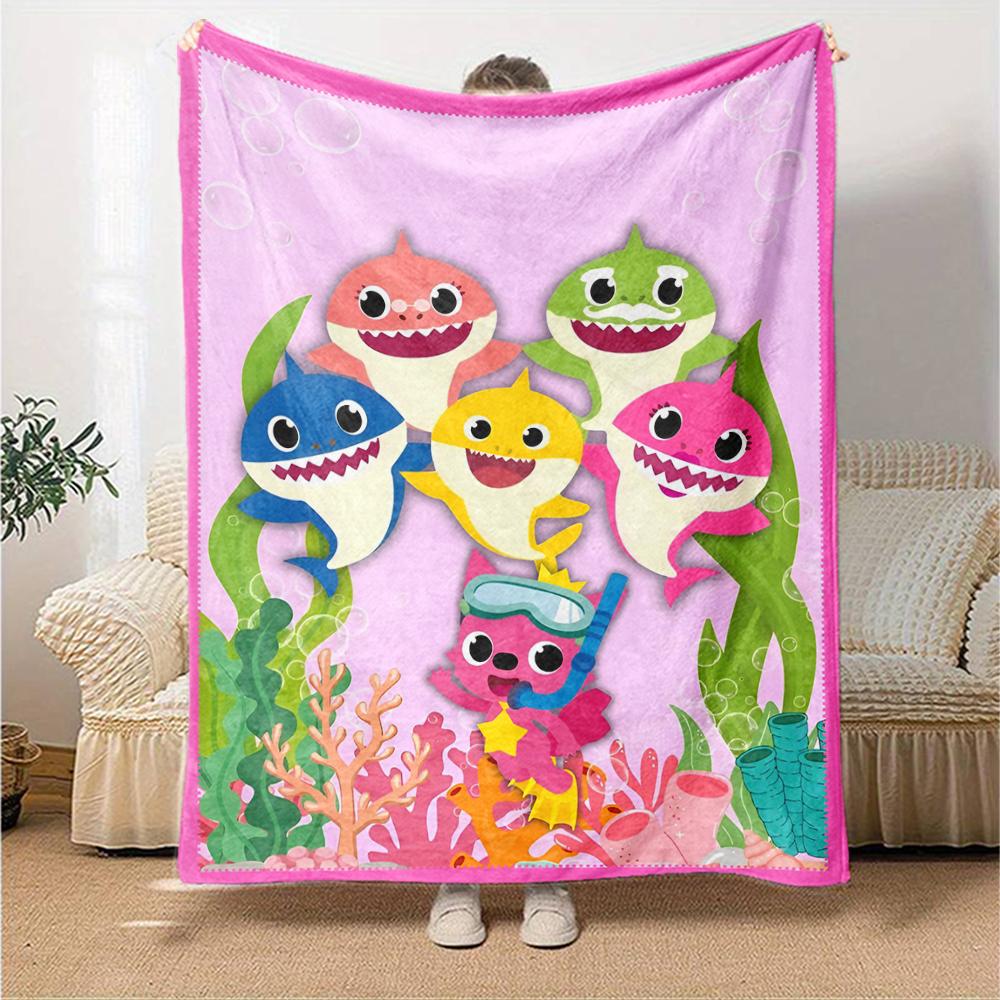 Shark Theme Printed Blanket - Perfect for Couch, Bed, Travel & Outdoor Use | Machine Washable, Cozy & Durable.
