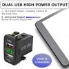 Двойной USB QC Автомобильное гнездо Зарядное устройство Адаптер питания Для мобильного телефона 4.2A Двойной USB Для Toyota Вольтметр 12-24V Быстрая зарядка Для автомобиля Usb Зарядное устройство Toyota