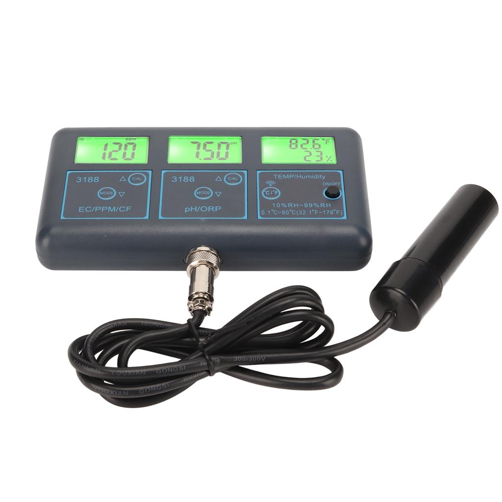 7 In 1 Water Quality Monitor Wifi for Tuya PH TDS ORP CF EC Temperature Humidity for Aquariums