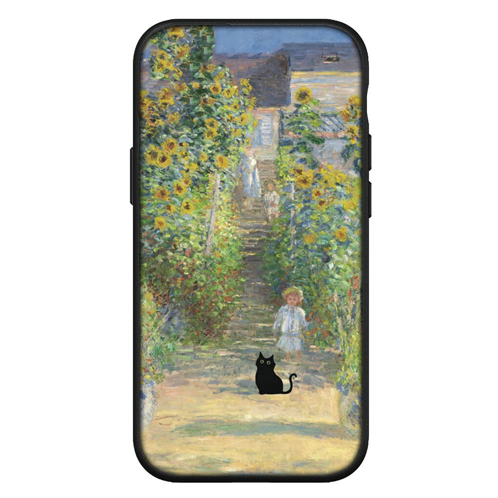 Cover for iPhone 17 16 15 Xiaomi Poco Redmi Note 14 13 12 11 Pro 16e Samsung Galaxy S25 S24 S23 OPPO Huawei Claude Monet Waterlily Cat Art Phone Case