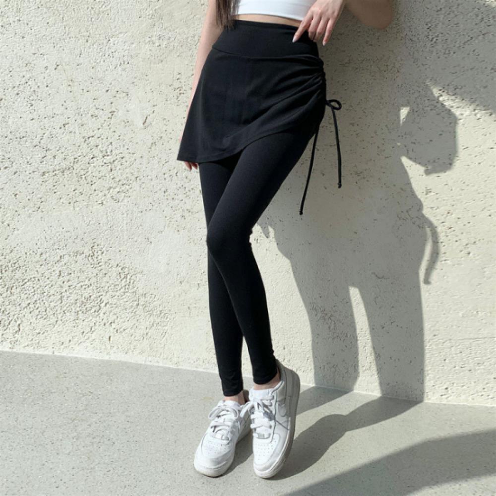 New ArrivalS Open Run Women S Black Layered Cream Skirt Water leggingS