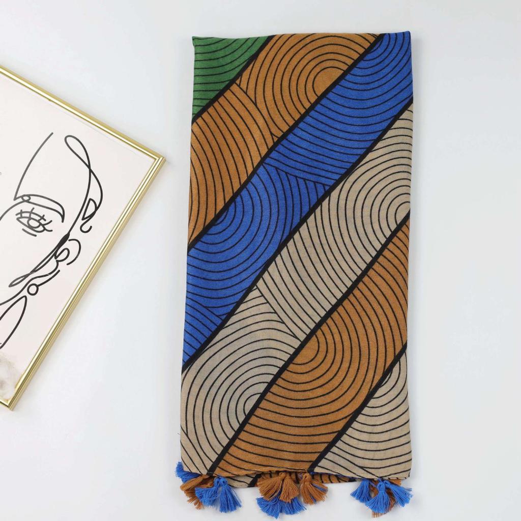 2024 Spring And Autumn Winter New Cotton And Hemp Long Thin Scarf Travel Versatile Sunscreen Warm Shawl For Women