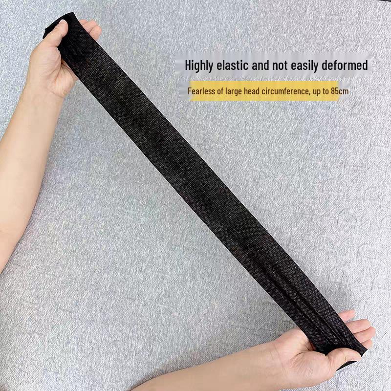 Одноразовая эластичная повязка на голову для спа на липучке, черная и белая