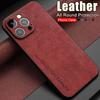 For iPhone 15 Pro Max 14 13 12 11 Mini Plus Max 6 7 8 6s X XS XR Plus Max Luxury Sheepskin Leather TPU Frame Camera Protector Phone Case