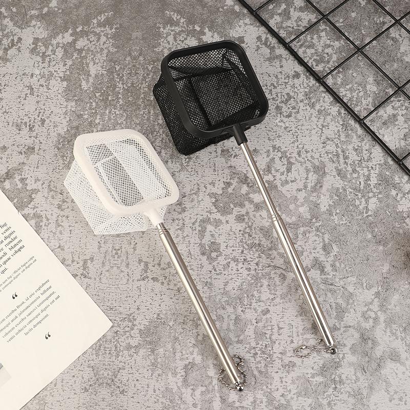 1Pc Aquarium Square Fishing Net Extendable Long Handle Fishing Gear For Catching Fish Shrimp Tank Clean Fishing Gear