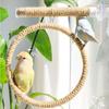Linen Rope Bird Toy Swing Set Non-slip Bird Claw Beak Grinding Bar Beak Grinding