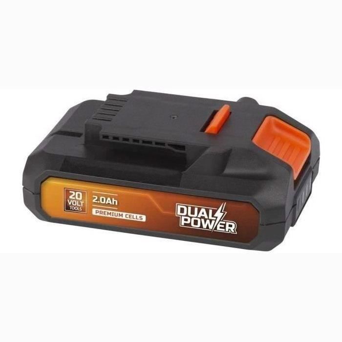 Powerplus Dual Power Batterie POWDP9021, 20V, Capacité de 2000mAh, Technologie de la batterie Li-on, Outils 20 V uniquement