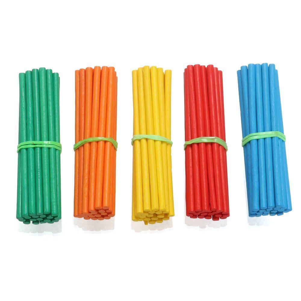 Preschool Education Counting Wood Sticks Montessori Teaching Early Learning Kids Mathematics Toy