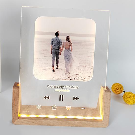 Светодиодный ночник с деревянным основанием, гладкий край, без заусенцев, USB, Plug-Play, мягкое освещение, прикроватная лампа, светодиодный настольный светильник