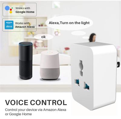 Tuya Smart Wifi Универсальная розетка 15A Приложение Дистанционное управление Европейская вилка Универсальная розетка Работает с Alexa Google Home