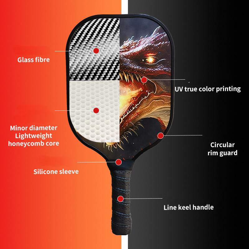 Glass Fiber Pickleball Bat Set Pickleball Outdoor Sports Honeycomb Plate Pickleball Bat