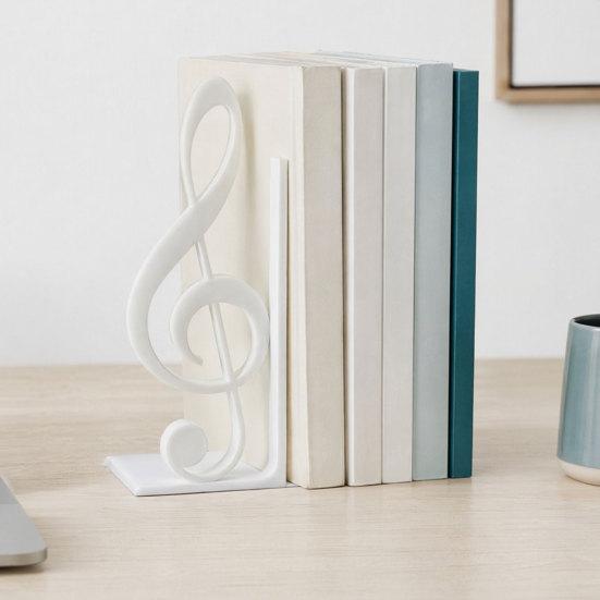 3D-печатные книгодержатели в виде скрипичного ключа, Органайзер для полок в виде нот, Нескользящий современный книгодержатель с устойчивой опорой, Прочная подставка для книг на музыкальную тематику для стола